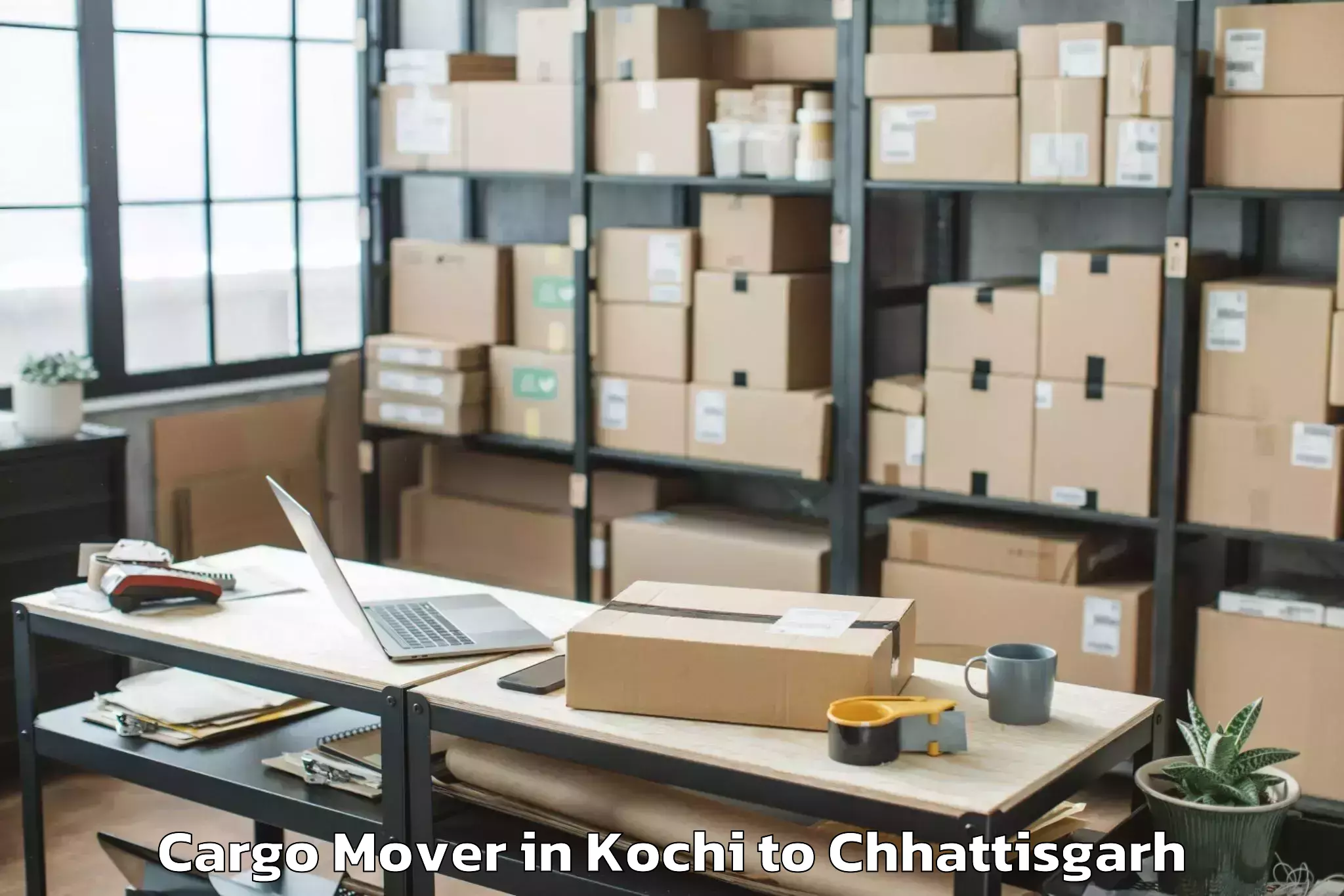 Reliable Kochi to Khairagarh Cargo Mover